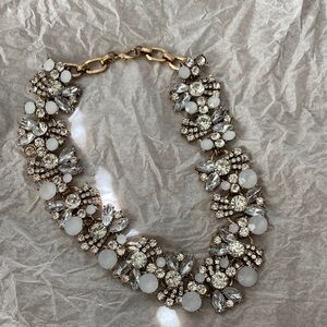 Elegant Gold and Silver Statement Necklace